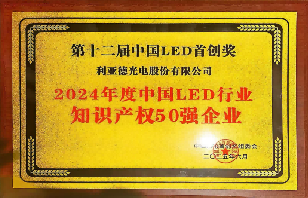 2024年度中国LED行业知识产权50强企业